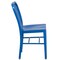 Merrick Lane Santorini 18 Inch Galvanized Steel Indoor/Outdoor Dining Chair with Slatted Back And Powder Coated Finish